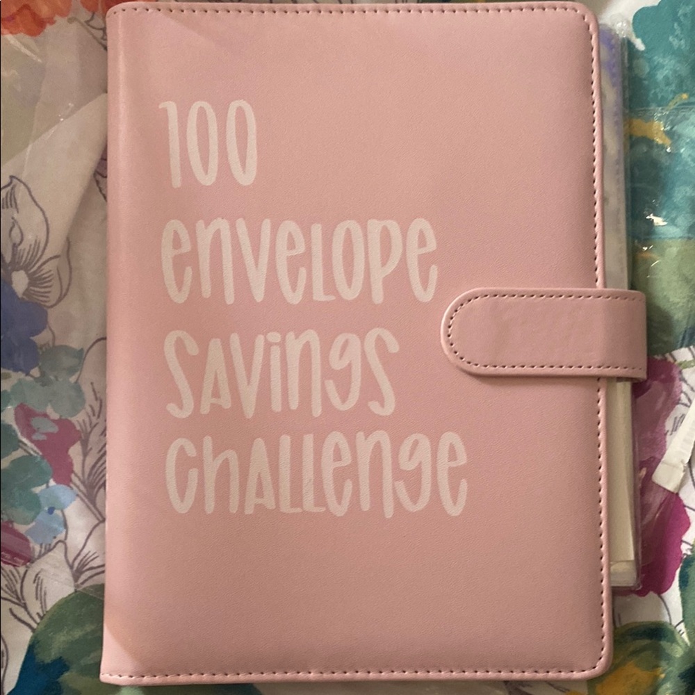 Pink 100 Envelope Savings Challenge Binder